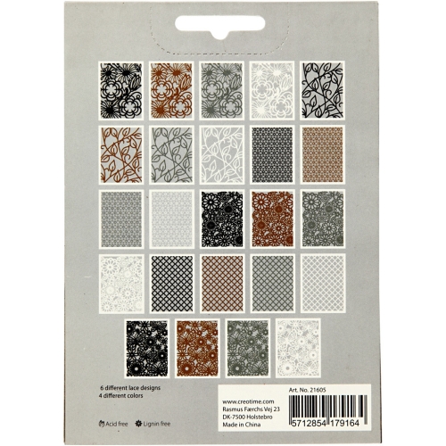 Cardboard Lace Patterns - schwarz-braun