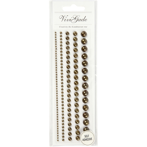 Halbperlen-Set 2-8 mm - 140 Stck - braun