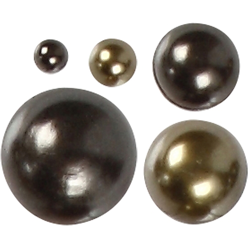 Halbperlen-Set 2-8 mm - 140 Stck - braun