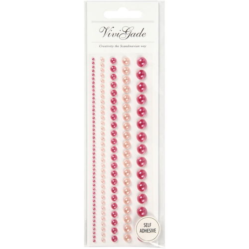 Halbperlen-Set 2-8 mm - 140 Stck - pink