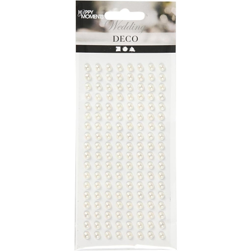Halbperlen 5 mm - 144 Stck - wei