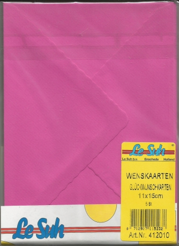 Karten-Set A6 mit B�ttenrand - pink