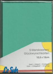 Karten-Set A6 mit Bttenrand - grn