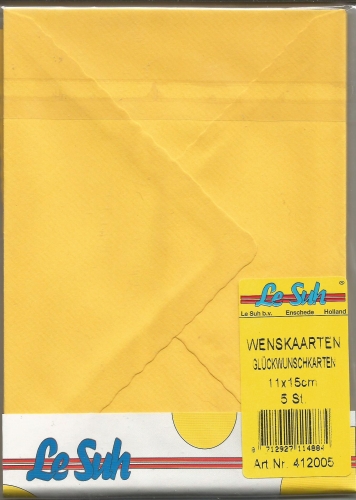 Karten-Set A6 mit Bttenrand - sonnengelb