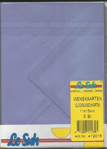 Karten-Set A6 mit Bttenrand - flieder