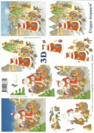 3D-Bogen Weihnachtsmann mit Kindern von LeSuh (4169109)