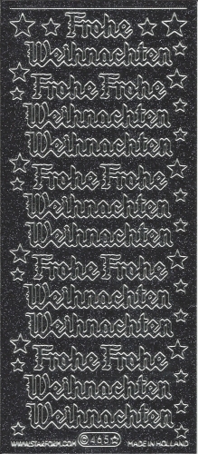 Glitter-Sticker - Frohe Weihnachten - schwarz - 465