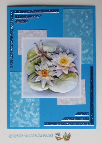 Glitter-Sticker - Rand - trkis - 1149