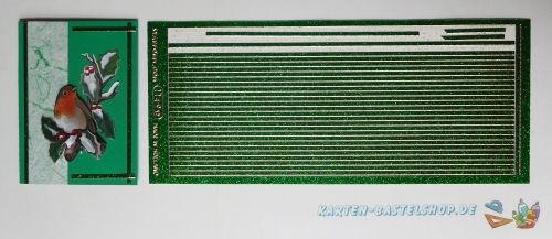 Glitter-Sticker - Rand - grn - 1149