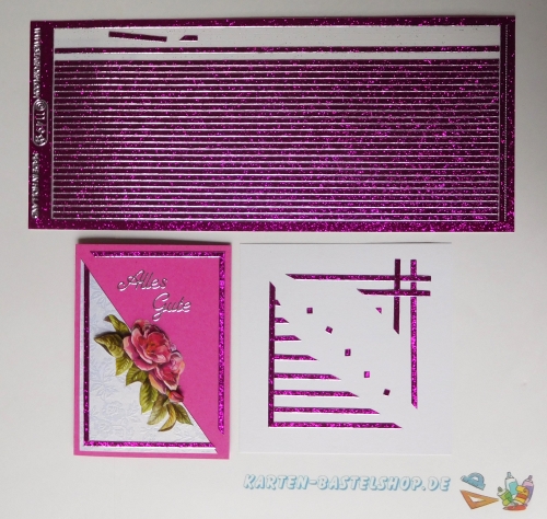 Glitter-Sticker - Rand - purple - 1149