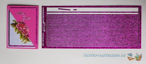 Glitter-Sticker - Rand - purple - 1149