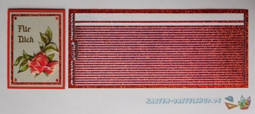 Glitter-Sticker - Rand - orange - 1149