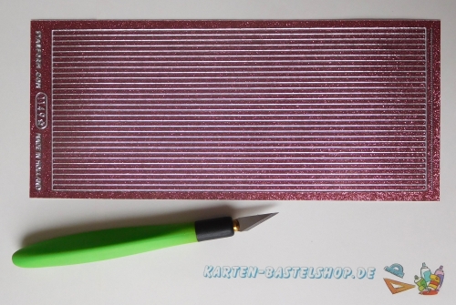 Glitter-Sticker - Rand - rosa - 1149