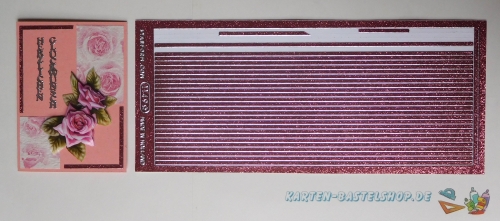Glitter-Sticker - Rand - rosa - 1149