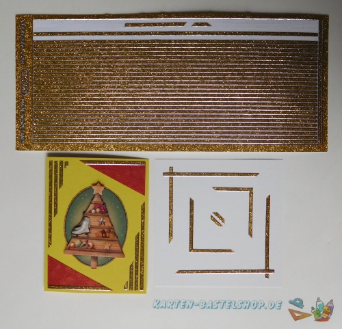 Glitter-Sticker - Rand - gold - 1149