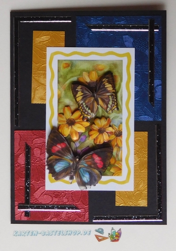 Glitter-Sticker - Rand - schwarz - 1149