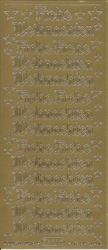 Sticker - Frohe Weihnachten - gold - 465