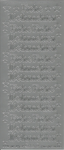Sticker - Frohe Weihnachten - silber - 465