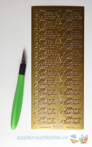 Sticker - Merry Christmas - gold - 351