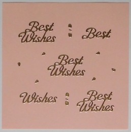 Sticker - Best Wishes - gold - 309