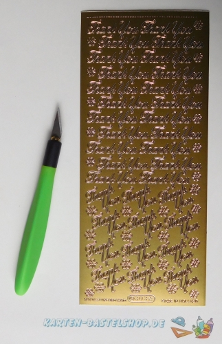 Sticker - Thank You - gold - 303