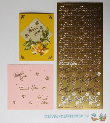 Sticker - Thank You - gold - 303