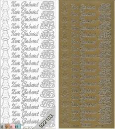 Sticker - Zur Geburt - gold - 435