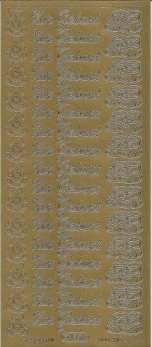 Sticker - Zur Geburt - gold - 435