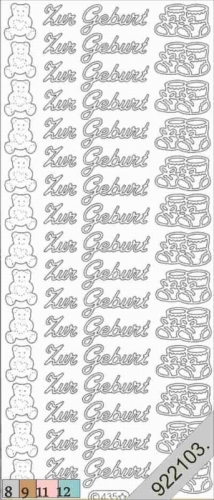 Sticker - Zur Geburt - gold - 435