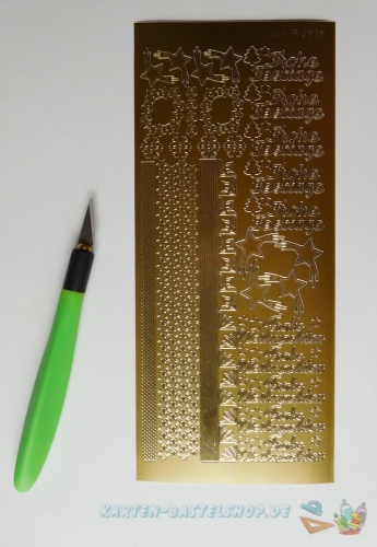 Kombi-Sticker - Frohe Festtage - gold - 2836