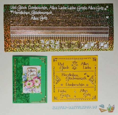 Kombi-Sticker - Viel Glck - diamant-gold - 2618