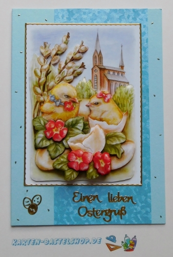 Kombi-Sticker - Frohe Ostern - gold - 3159