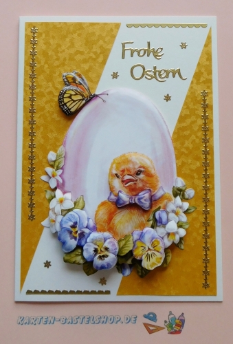 Kombi-Sticker - Frohe Ostern - gold - 3159