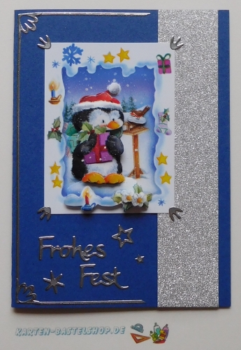 Kombi-Sticker - Frohe Weihnachten - silber - 2973
