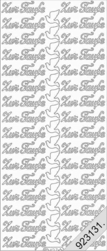 Sticker - Zur Taufe - silber - 427