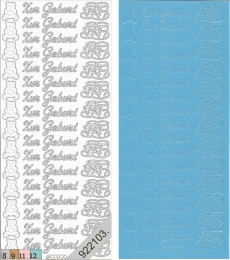 Sticker - Zur Geburt - hellblau - 435