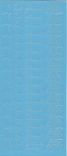 Sticker - Zur Geburt - hellblau - 435