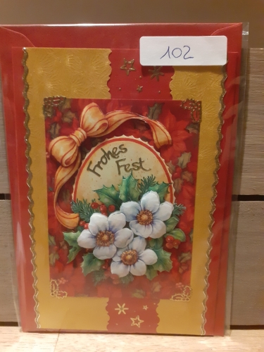 3D-Karte - Frohes Fest - Nr.102