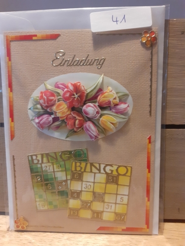 3D-Karte - Einladung Bingo - Nr.41