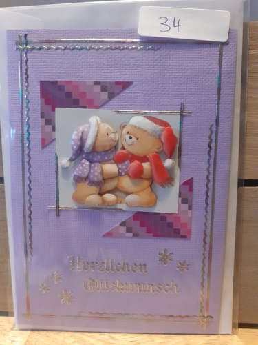 3D-Karte - Herzlichen Glckwunsch - Nr.34