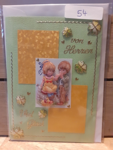3D-Karte - Von Herzen-Viel Glck - Nr.54