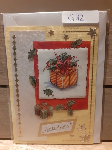 3D-Karte zum Geschenk-Gutschein - Gutschein Weihnachten - Nr.12