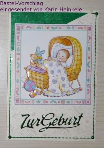3D-Bogen Baby in Wiege von LeSuh (416949)