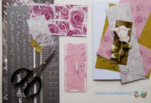 Mini-Bastelpapier-Set Rosen von LeSuh