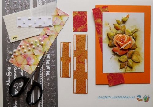 Mini-Bastelpapier-Set Rosen von LeSuh