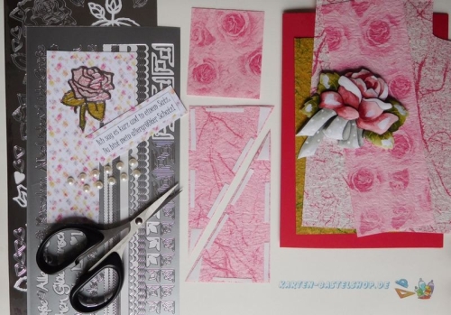 Mini-Bastelpapier-Set Rosen von LeSuh