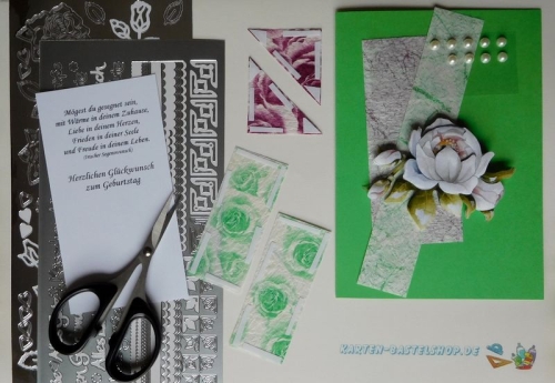 Mini-Bastelpapier-Set Rosen von LeSuh