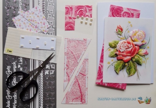 Mini-Bastelpapier-Set Rosen von LeSuh