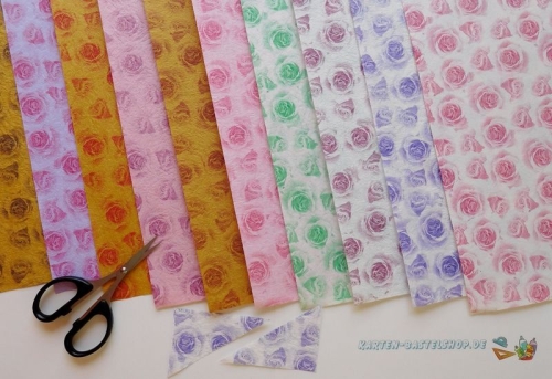 Mini-Bastelpapier-Set Rosen von LeSuh
