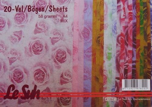 Mini-Bastelpapier-Set Rosen von LeSuh